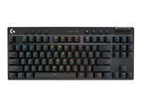 Logitech G PRO X TKL - Näppäimistö - taustavalaistu - langaton - 2.4 GHz, Bluetooth - QWERTZ - Saksa - näppäinkytkin: Tactile - valkoinen 920-012144