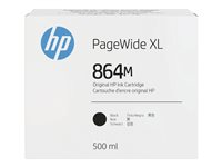 HP 864M - 500 ml - musta - alkuperäinen - PageWide XL - mustepatruuna malleihin PageWide XL 3920, 4200, 4700, 5200, 8200 3ED90A