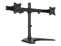 Multibrackets M Deskstand Basic Dual - Asennuspakkaus (pöytäasennus) malleihin 2 LCD-näyttöä - teräs, korkealaatuinen alumiini - musta -näytön koko: 15"-27" - työpöytä jalusta 7350073733330