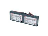 APC Replacement Battery Cartridge #18 - UPS akku - 1 x akku/paristo - Lyijyhappo - musta malleihin P/N: AP1250RM, PS450, SC1500, SC250RM1U, SC250RMI1U, SC450R1X542, SC450RM1U, SC450RMI1U RBC18