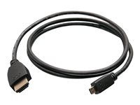 C2G 6ft HDMI to Micro HDMI Cable with Ethernet - High Speed HDMI Cable - HDMI-kaapeli Ethernetillä - 19 pin micro HDMI Type D uros to HDMI uros - 1.83 m - suojattu - musta 50615