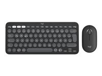 Logitech Pebble 2 Combo - Näppäimistö- ja hiiri -pakkaus - langaton - Bluetooth LE - yksisävyinen valkoinen 920-012257