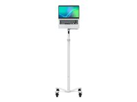 Compulocks Universal Invisible Mount Medical Rolling Cart Extended - Teline malleihin notebook / tablet - valkoinen - lattialla seisova MCRSTDEXWSMP01W