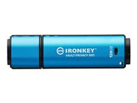 Kingston IronKey Vault Privacy 50C - USB Flash-asema - salattu - 256 Gt - USB-C 3.2 Gen 1 - TAA-yhteensopiva IKVP50C/256GB