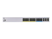 Cisco Business 350 Series CBS350-24NGP-4X - Kytkin - L3 - Hallinnoitu - 16 x 10/100/1000 (PoE+) + 8 x 100/1000/2.5G/5G (PoE++) + 2 x combo 10 Gigabit SFP+/RJ-45 + 2 x 10 Gigabit SFP+ - telineeseen asennettava - PoE+ (375 W) CBS350-24NGP-4X-EU