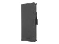 Insmat Exclusive Flip Case - Läppäkansi matkapuhelimelle - aito nahka, paperi, pahvi, polykarbonaatti, alumiinifolio - musta malleihin OnePlus 8 Pro 650-2855