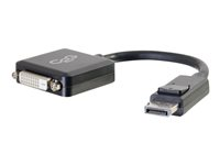 C2G 8in DisplayPort to DVI-D Adapter - DP to DVI D Adapter - Black - M/F - Näyttösovitin - DisplayPort (uros) to DVI-D (naaras) - musta 54321