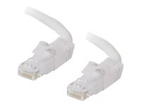 C2G Cat6 Booted Unshielded (UTP) Network Patch Cable - Kytkentäkaapeli - RJ-45 (uros) to RJ-45 (uros) - 1 m - UTP - CAT 6 - valettu, piikitön, säikeinen - valkoinen 83486