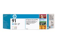 HP 91 - 775 ml - vaalea sinivihreä - alkuperäinen - DesignJet - mustepatruuna malleihin DesignJet Z6100, Z6100ps C9470A