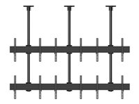 Multibrackets M Pro MBC3X2U - Asennuspakkaus (kattoasennus) malleihin 6 LCD-näytölle - alumiini, teräs - musta -näytön koko: 40"-65" - kattoon asennettava 7350073733569