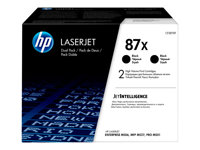 HP 87X - 2 pakettia - Tuottoisa - musta - alkuperäinen - LaserJet - väriainekasetti (CF287XD) malleihin LaserJet Enterprise M506, MFP M527; LaserJet Enterprise Flow MFP M527; LaserJet Pro M501 CF287XD