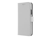 Insmat Exclusive Flip Case - Läppäkansi matkapuhelimelle - aito nahka, polyuretaani, polykarbonaatti - valkoinen 650-2617