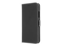 Insmat Exclusive Flip Case - Läppäkansi matkapuhelimelle - aito nahka, polykarbonaatti - musta malleihin Apple iPhone 11 Pro 650-2802