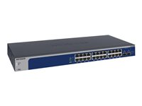 NETGEAR Plus XS724EM - Kytkin - smart - 22 x 100/1000/2.5G/5G/10GBase-T + 2 x 10 Gigabit SFP+ yhdistelmä - työpöytä, telineeseen asennettava XS724EM-100EUS