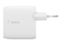 Belkin BoostCharge - Verkkosovitin - 40 watti(a) - Fast Charge, PD 3.0 - 2 lähtöliittimet (2 USB-C:tä) WCB006VFWH