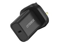 OtterBox - Verkkosovitin - 20 watti(a) - PD (24 pin USB-C) - musta 78-81344