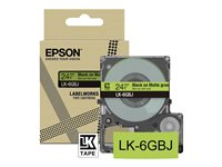 Epson LabelWorks LK-5GBJ - Musta ja matta vihreä - Rulla (1,8 cm x 8 m) 1 kasetti(a) ripustuslaatikko - nauhakasetti malleihin LabelWorks LW-C410, LW-C610 C53S672078
