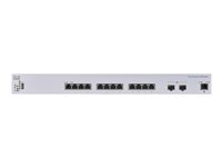 Cisco Business 350 Series CBS350-12XT - Kytkin - L3 - Hallinnoitu - 10 x 10GBase-T + 2 x combo 10 Gigabit SFP+/RJ-45 - telineeseen asennettava CBS350-12XT-EU