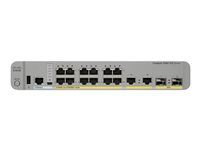 Cisco Catalyst 3560CX-12PD-S - Kytkin - Hallinnoitu - 12 x 10/100/1000 (PoE+) + 2 x combo SFP+ - työpöytä, telineeseen asennettava, DIN-kiskoon kiinnitettävä, seinään asennettava - PoE+ (240 W) WS-C3560CX-12PD-S