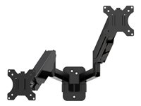 Multibrackets M Monitormount Wall Basic Dual - Asennuspakkaus (2 nivelvartta, 2 VESA-levyä) - full-motion malleihin 2 LCD -näyttö/ kaareva LCD-näyttö - musta -näytön koko: 17"-32" 7350105210037