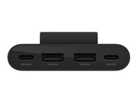 Belkin BoostCharge - Latausliuska - 4 lähtöliittimet (2 x USB, 2 USB-C:tä) - musta BUZ001BT2MBKB7