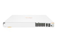 HPE Networking Instant On 1960 - Kytkin - Hallinnoitu - 4 x 2.5GBase-T + 8 x 100/1000/10GBase-T + 2 x 100/1000/10GBase-T + 2 x 10 Gigabit SFP+ - telineeseen asennettava - PoE (480 W) S0F35A