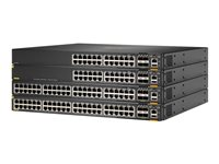 HPE Aruba 6300F - Kytkin - L3 - Hallinnoitu - 24 x 10/100/1000 (PoE+) + 4 x 50 Gigabit Ethernet SFP56 - ilmavirtaus edestä taaksepäin - telineeseen asennettava - PoE+ - TAA-yhteensopiva JL666A#ABB