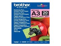 Brother Innobella Premium Plus BP71GA3 - Kiiltävä - A3 (297 x 420 mm) - 260 g/m² - 20 arkki (arkit) valokuvapaperi malleihin Brother HL-J6000, MFC-J2340, J3540, J3940, J5630, J6580, J6583, J6983, J6995, J6997, J6999 BP71GA3