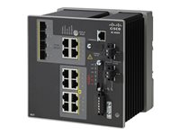 Cisco Industrial Ethernet 4000 Series - Kytkin - Hallinnoitu - 8 x 10/100/1000 + 4 x combo Gigabit SFP - DIN-kiskoon kiinnitettävä - DC power - TAA-yhteensopiva IE-4000-8GT4G-E