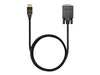 Kensington - Sovitinkaapeli - DisplayPort (uros) to HD-15 (VGA) (uros) - DisplayPort 1.2 - 1.83 m - passiivinen, 1080p-tuki - musta K33024WW