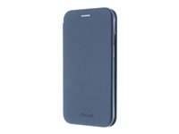 Insmat Exclusive Folio Case - Läppäkansi matkapuhelimelle - polyuretaani, termoplastinen polyuretaani (TPU), pahvi + paperi - sähköisen sininen malleihin Apple iPhone 14 650-3104