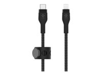 Belkin BOOST CHARGE - Salamakaapeli - 24 pin USB-C uros to Lightning uros - 1 m - musta CAA011BT1MBK