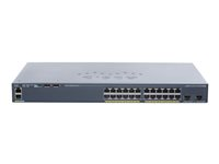 Cisco Catalyst 2960X-24TD-L - Kytkin - Hallinnoitu - 24 x 10/100/1000 + 2 x SFP+ - työpöytä, telineeseen asennettava WS-C2960X-24TD-L