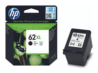 HP 62XL - 12 ml - Tuottoisa - musta - alkuperäinen - kuplapakkaus - mustepatruuna malleihin ENVY 55XX, 56XX, 76XX; Officejet 200, 250, 57XX, 8040 C2P05AE#301