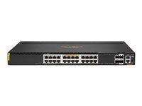 HPE Aruba Networking CX 6300M 24p Smart Rate 1G/2.5G/5G/10G Class6 PoE 2p 50G 2p 25G Switch - Kytkin - L3 - Hallinnoitu - 24 x 100/1000/2.5G/5G/10GBase-T (4PPoE) + 2 x 10 Gigabit / 25 Gigabit / 50 Gigabit SFP56 (uplink / stacking) + 2 x 10 Gigabit / 25 Gigabit SFP56 - telineeseen asennettava - 4PPoE R8S89A