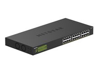 NETGEAR GS324PP - Kytkin - hallitsematon - 24 x 10/100/1000 (PoE+) - telineeseen asennettava, työpöytä - PoE+ (380 W) GS324PP-100EUS