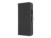 Insmat Exclusive Flip Case - Läppäkansi matkapuhelimelle - aito nahka, polykarbonaatti - musta malleihin Apple iPhone 11 Pro Max 650-2806