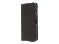 Insmat Exclusive Flip Case - Läppäkansi matkapuhelimelle - nahka, termoplastinen polyuretaani (TPU) - musta malleihin OnePlus Nord 2 5G 650-2985