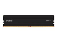 Crucial - DDR5 - moduuli - 24 Gt - DIMM 288 nastaa - 5600 MHz / PC5-44800 - CL46 - 1.1 V - puskuroimaton - on-die ECC - musta CP24G56C46U5T