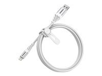 OtterBox Premium - Salamakaapeli - USB uros to Lightning uros - 1 m - pilven valkoinen 78-52640