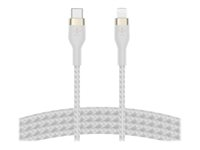 Belkin BOOST CHARGE - Salamakaapeli - 24 pin USB-C uros to Lightning uros - 1 m - valkoinen CAA011BT1MWH