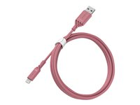 OtterBox Standard - Salamakaapeli - USB uros to Lightning uros - 1 m - malva ruusu 78-52639