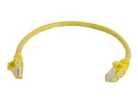 C2G Cat6 Booted Unshielded (UTP) Network Patch Cable - Kytkentäkaapeli - RJ-45 (uros) to RJ-45 (uros) - 50 cm - UTP - CAT 6 - valettu, piikitön, säikeinen - keltainen 83465