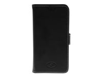 Insmat Exclusive Flip Case - Läppäkansi matkapuhelimelle - aito nahka - musta malleihin Samsung Galaxy Xcover 4 650-2571
