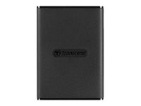 Transcend ESD270C - SSD - 500 GB - ulkoinen (kannettava) - USB 3.1 Gen 2 - AES 256 bittiä - musta TS500GESD270C