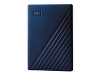 WD My Passport for Mac WDBA2D0020BBL - Kiintolevyasema - salattu - 2 Tt - ulkoinen (kannettava) - USB 3.2 Gen 1 - AES 256 bittiä - keskiyön sininen WDBA2D0020BBL-WESN