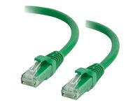 C2G Cat5e Booted Unshielded (UTP) Network Patch Cable - Kytkentäkaapeli - RJ-45 (uros) to RJ-45 (uros) - 3 m - UTP - CAT 5e - valettu, piikitön, säikeinen - vihreä 83204