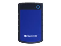 Transcend StoreJet 25H3 - Kiintolevyasema - 4 Tt - ulkoinen (kannettava) - 2.5" - USB 3.1 Gen 1 - AES 256 bittiä - laivaston sininen TS4TSJ25H3B