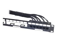 APC Data Distribution Cable - Verkon kaapeli - TAA-yhdenmukainen - RJ-45 (naaras) to RJ-45 (naaras) - 13.7 m - UTP - CAT 6 - musta DDCC6-045