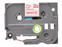 Brother TZe-232 - Standardi tarra - punainen valkoisella - Rulla (1,2 cm x 8 m) 1 kasetti(a) laminaattinauha malleihin Brother PT-D210, D600, H110; P-Touch PT-1005, 1880, E800, H110; P-Touch Cube Plus PT-P710 TZE232